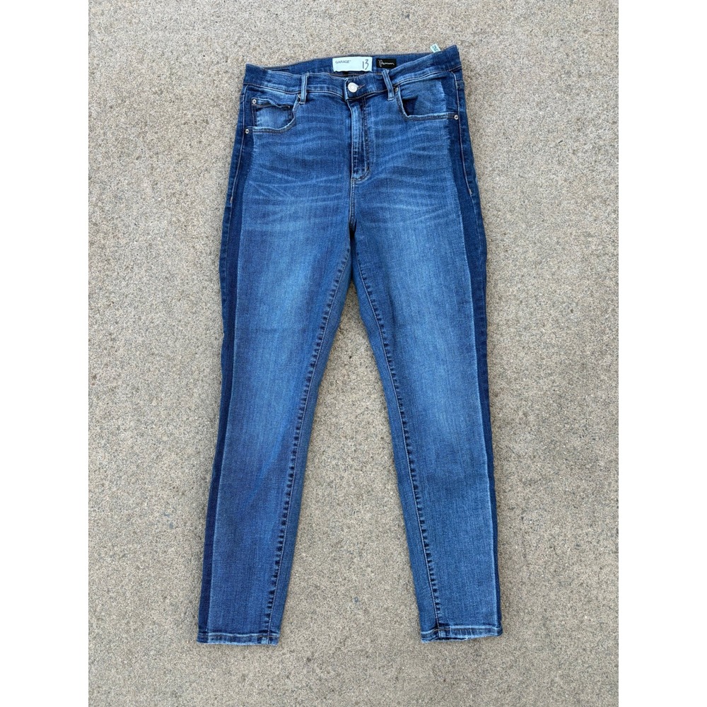 Garage Premium Women's Dark Wash High‎ Rise Ankle Skinny Jeans Size 13